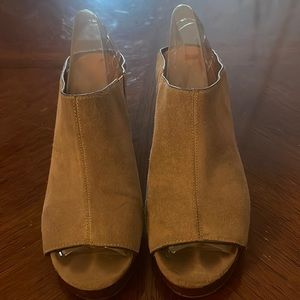 Franco Sarto suede mules/wedges